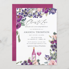 Invitación Degustación de vino violeta y floral de ciruela