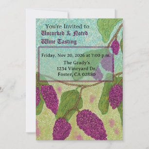 Invitación Degustación de vinos Uncorked & Noted