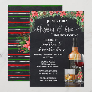 Invitación Degustación de Whisky y Vino Fiesta de Navidad