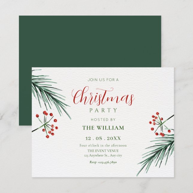 Invitación Deja la navidad  (Anverso / Reverso)