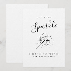 Invitación Deja que el amor brille Boda minimalista moderna