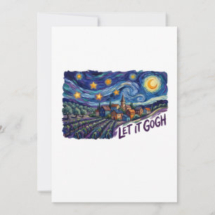 Invitación Deja que Gogh" Cuenta con Arte de Pun Funny Gogh
