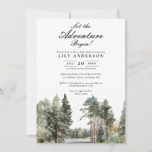 Invitación Deja que la aventura comience Baby Shower en el bo