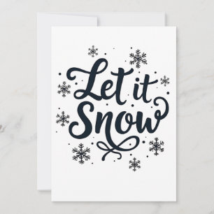 Invitación Deja que nieve copo de nieve invierno Navidad