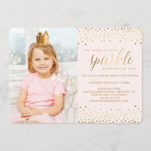 Invitación Deja un pequeño Sparkle® BIRTHDAY INVITATION