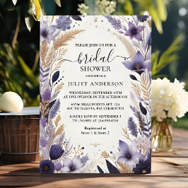 Invitación Dejar caer Pluma Lavanda Veraniego Sage Bridal Duc