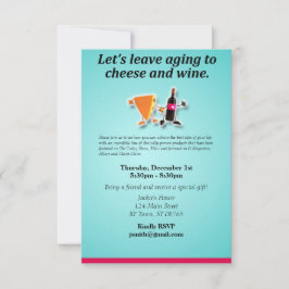 Invitación Dejar el envejecimiento al queso y al vino