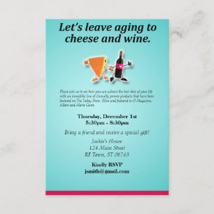 Invitación Dejar el envejecimiento al queso y al vino