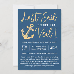 Invitación Dejar navegar antes de la fiesta Náutica de la bac