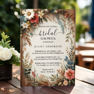 Invitación Dejar que la primavera de los Jardínes Boho Rústic