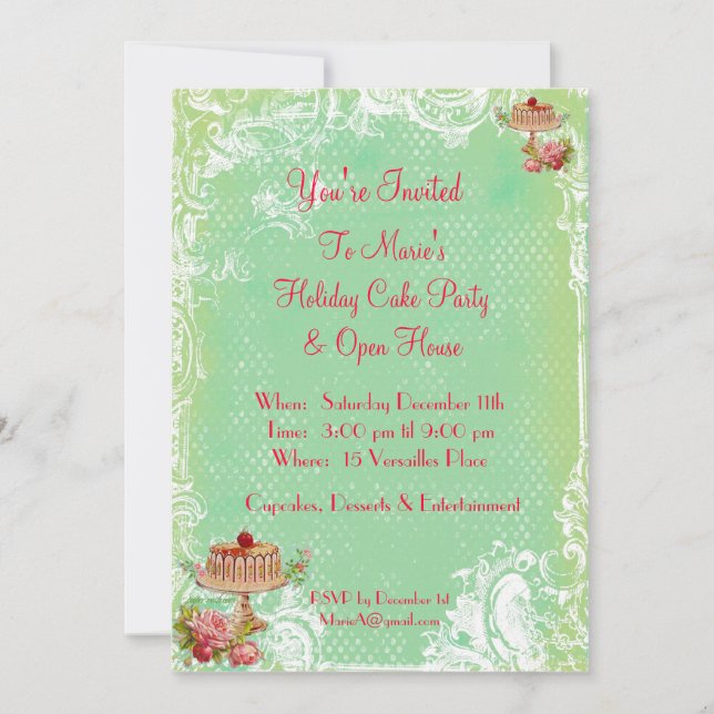 Invitación Déjelos comer a la celebración de días festivos de (Anverso)