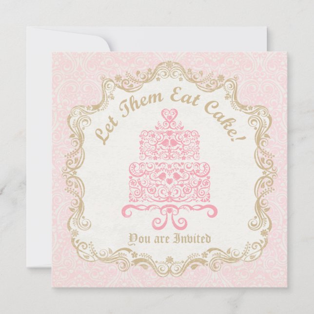 Invitación Déjelos comer a la fiesta de cumpleaños de la (Anverso)