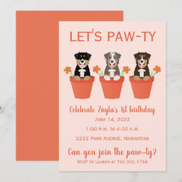 Invitación Dejemos a los perros pastores australianos