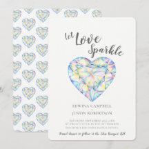 Dejemos amar la acuarela de diamantes brillante