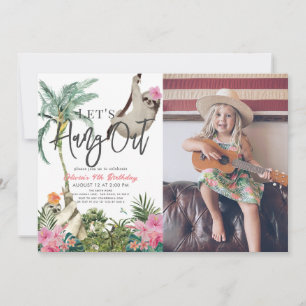 Invitación Dejemos escapar la foto de cumpleaños del Chica de