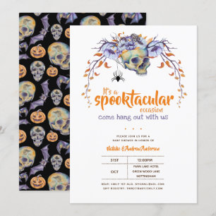 Invitación Dejemos pasar por la fantasmal Baby Shower de Hall
