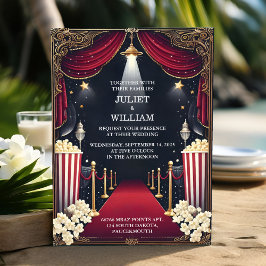 Invitación Dejemos que el cine retro cuente más al Boda