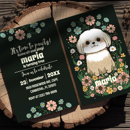 Invitación Dejemos que el perro pimienta retro de cumpleaños