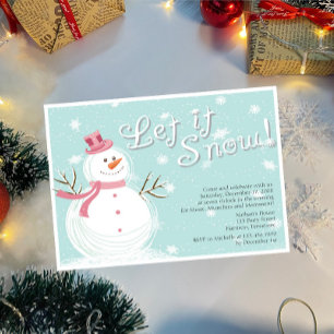 Invitación Dejemos que la nieve acabe con la fiesta navideña