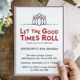 Invitación Dejemos Que Pasen Los Buenos Tiempos   Cumpleaños 