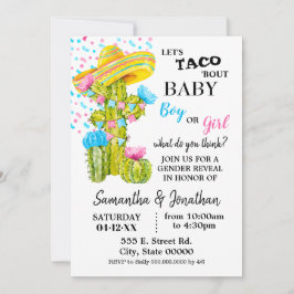 Invitación Dejemos taco sobre el género de los bebés revelar 