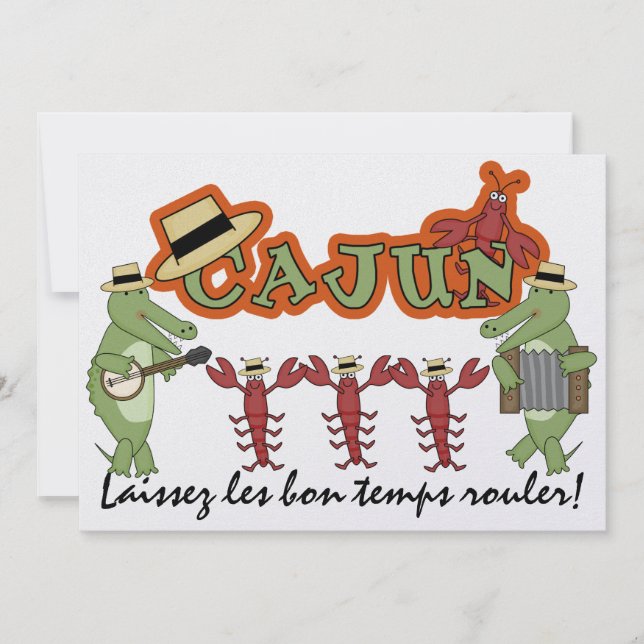 Invitación ¡Dejen pasar los buenos tiempos! ¡Estilo cajún! SR (Anverso)