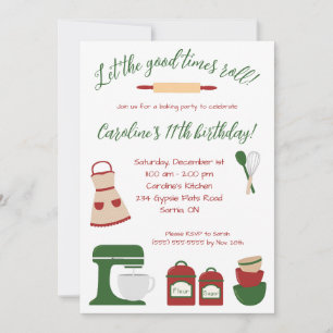 Invitación ¡Dejen pasar los buenos tiempos! Fiesta de cumplea