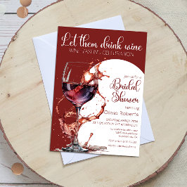 Invitación Dejen que beban vino Vino Tasting Bridal Shower