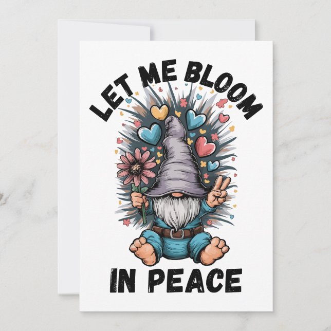 Invitación Déjenme florecer en paz (Anverso)