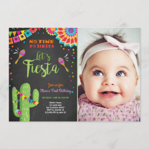Invitación Déjenos cactus mexicano del cumpleaños de la