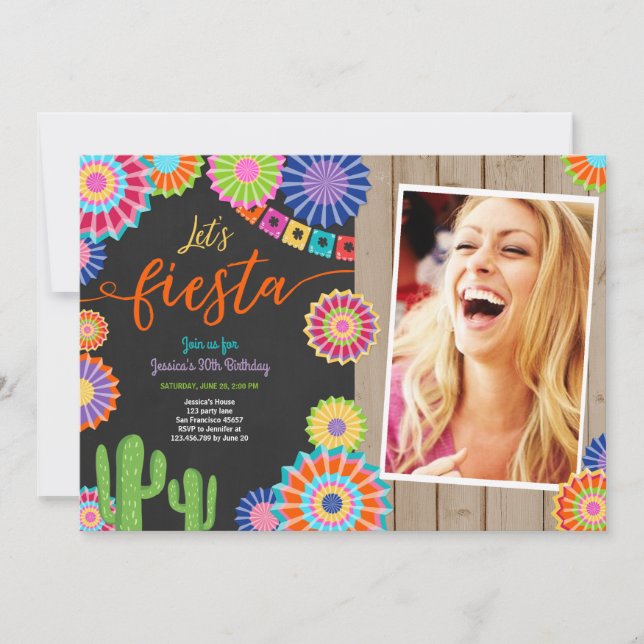 Invitación Déjenos mujer mexicana del cumpleaños 30 de la (Anverso)