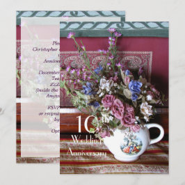 Invitación del 10º Aniversario de Boda Tetera Vint