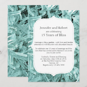 Invitación del 15º Aniversario de Cristal Teal