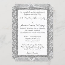 Invitación del 25º Aniversario | Brillo Plateado F