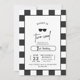 Invitación del 2do cumpleaños de Too Cool