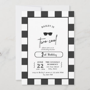 Invitación del 2do cumpleaños de Too Cool