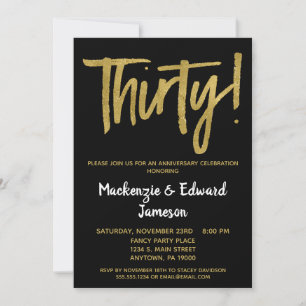 Invitación del 30º Aniversario de Black Gold Scrip