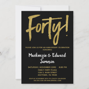 Invitación del 40º Aniversario de Black Gold Scrip
