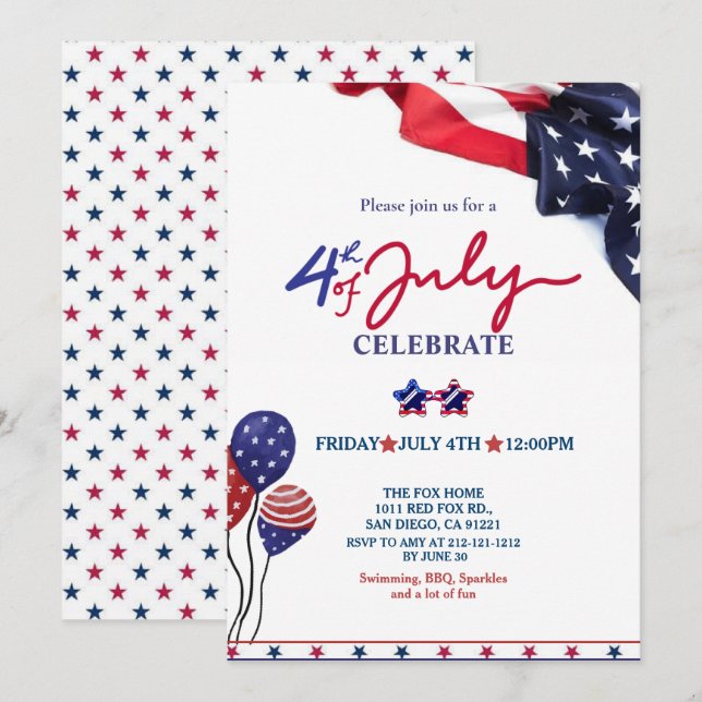 Invitación del 4 de julio (Anverso / Reverso)