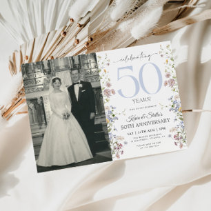 Invitación del 50º Aniversario de Wildflowers con 