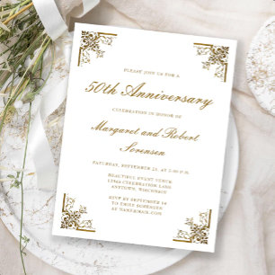 Invitación del 50º Aniversario Esquinas Doradas Vi