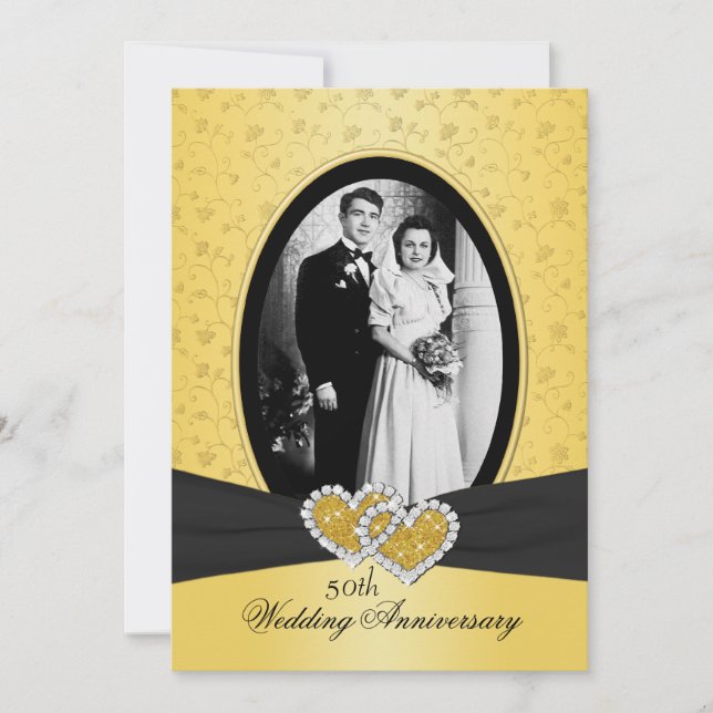 Invitación del 50 Aniversario Joined Hearts II (Anverso)