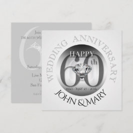 Invitación del 60º Aniversario Boda de Diadmond
