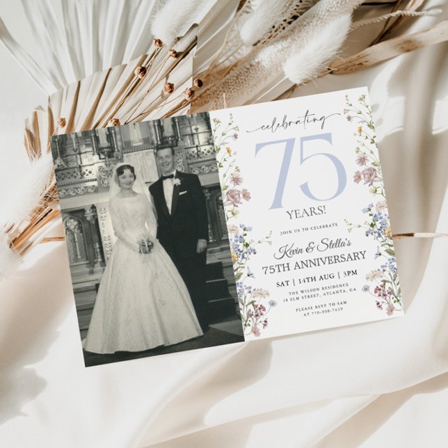 Invitación del 75º Aniversario de Wildflowers con  (Subido por el creador)