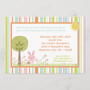 invitación del almuerzo de Pascua de la caza del