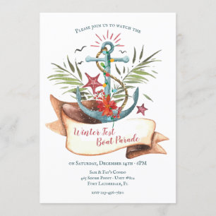 Invitación del Ancla del Desfile de navidades