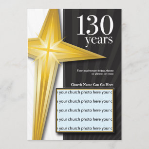 Invitación del aniversario de la iglesia de 130