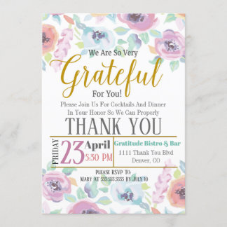 Invitación del aprecio, agradecida para