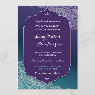 Invitación del árabe del banquete de boda de la