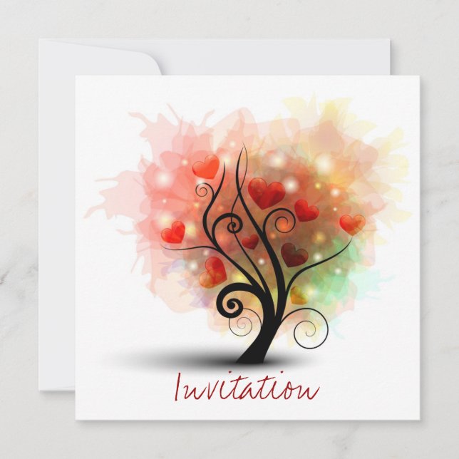 Invitación del árbol del corazón (Anverso)